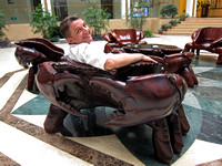 Prof. Randy Abel in a Crab Chair