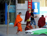 Yunnan - Monks Walking in Xishuangbanna