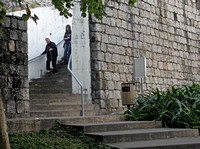 Macau - Carefully Descending a Staircase